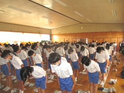 浜松市立三方原中学校でマナー講座を行いました